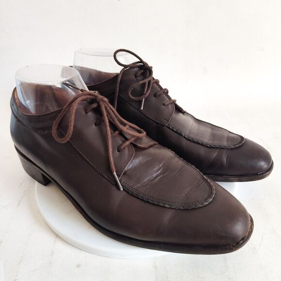 Bally Oxford Brogues Flats Womens 10 / 40.5  Leather Lace Up Adige Italy Vintage - Picture 2 of 14